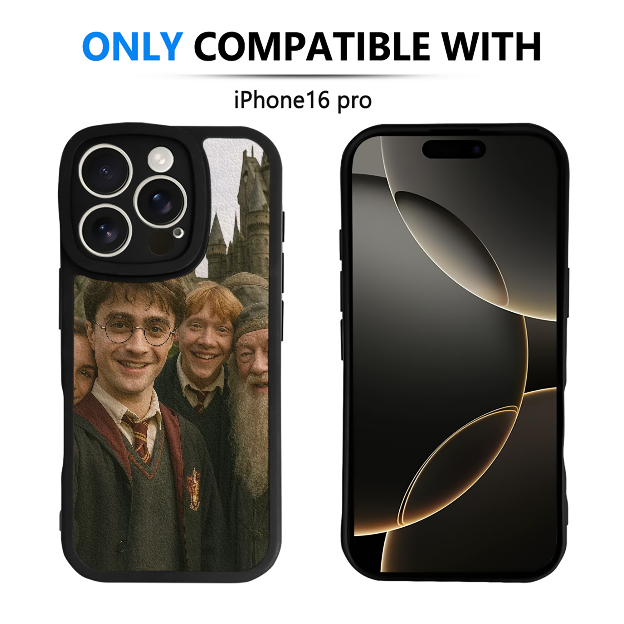 （画像用） Harry Potter ハリー・ポッターシリーズ 【iPhone 16シリーズ対応】シリコンスマホケース（レザー調） 材質：シリコン